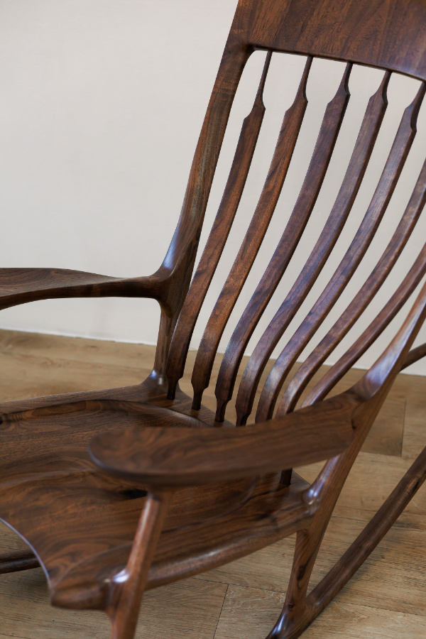 Rustic solid wood rocking chair for living spaces Rustic solid wood rocking chair for living spaces