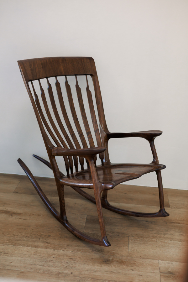 Handmade ergonomic rocking chair for relaxation Handmade ergonomic rocking chair for relaxation